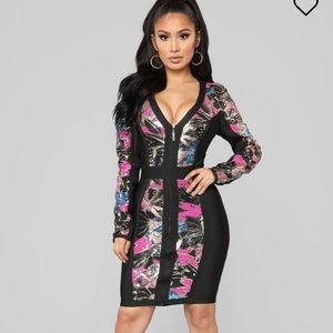 fashion nova. Bandage Dress - Black/MultiSHARE